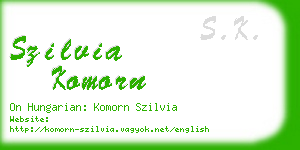 szilvia komorn business card